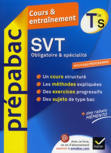 Prépabac cours & entraînement : sciences de la vie et de la terre ; terminale S ; enseignement spécifique et de spécialité