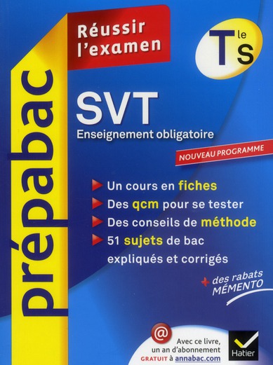 PREPABAC EXAMENS : sciences de la vie et de la terre ; terminale S ; enseignement spécifique