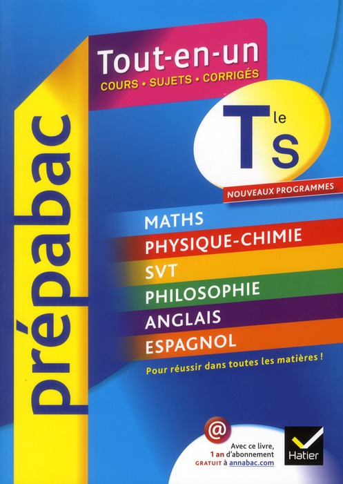 PREPABAC TOUT-EN-UN : toute la terminale S