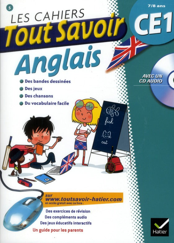 LES CAHIERS TOUT SAVOIR : anglais ; CE1