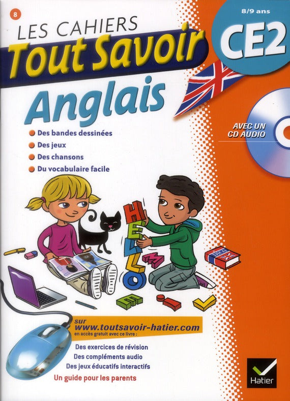 LES CAHIERS TOUT SAVOIR : anglais ; CE2