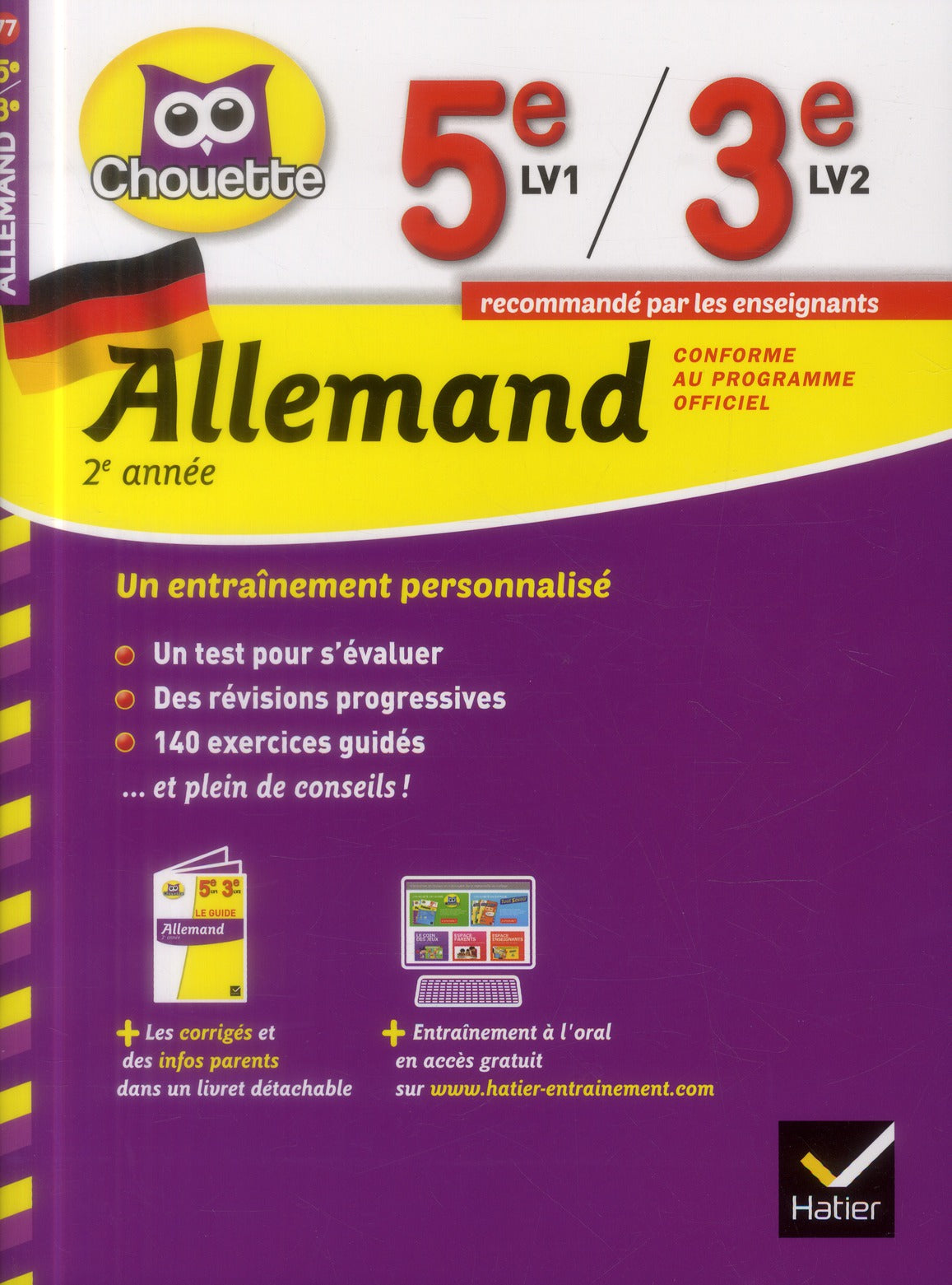 Chouette entraînement : allemand ; 2ème année ; 5ème LV1 ; 3ème LV2