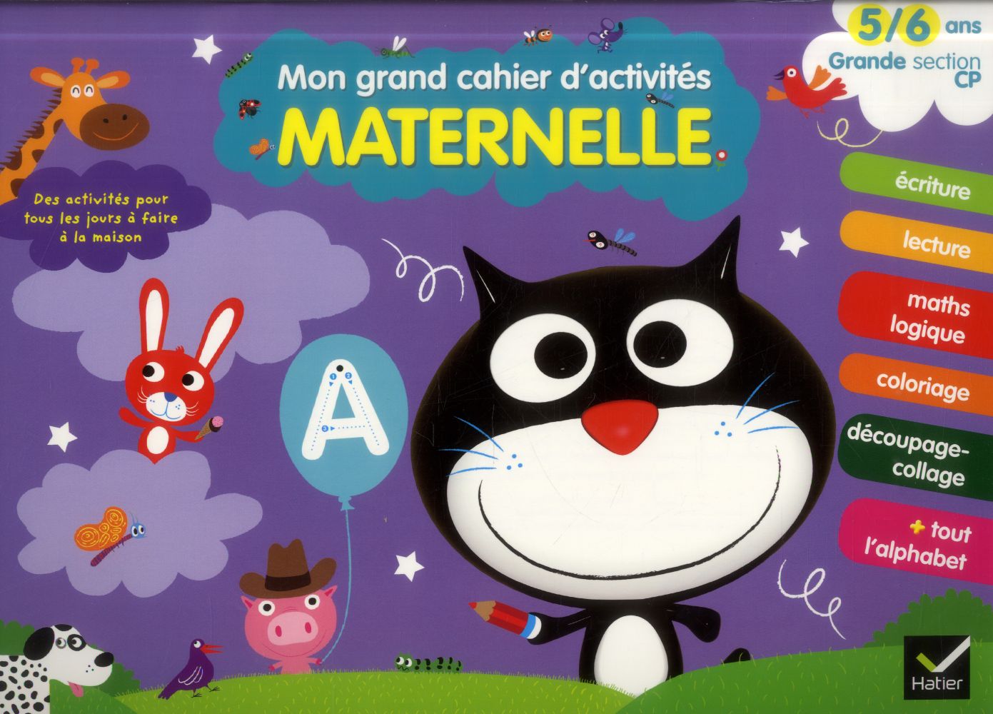 MON GRAND CAHIER D'ACTIVITES : maternelle ; grande section, CP ; 5/6 ans