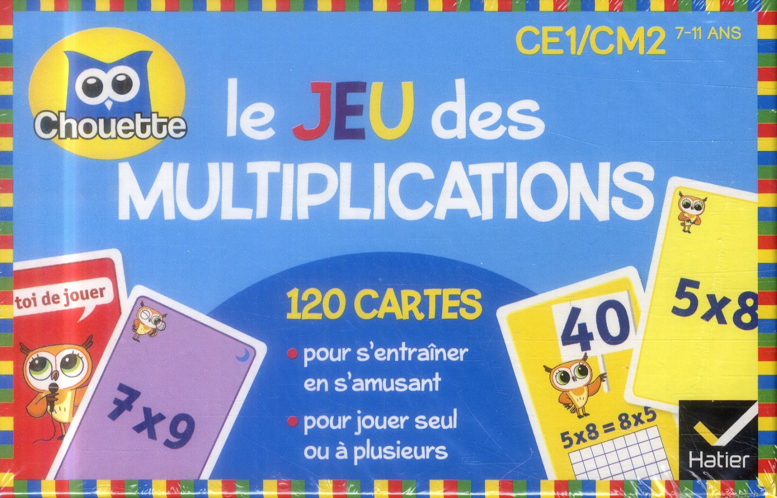 Chouette entraînement : le jeu des multiplications ; CE1/CM2 ; 7/11 ans