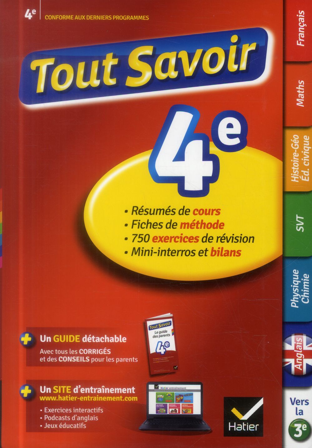 Tout savoir : toutes les matières ; 4ème