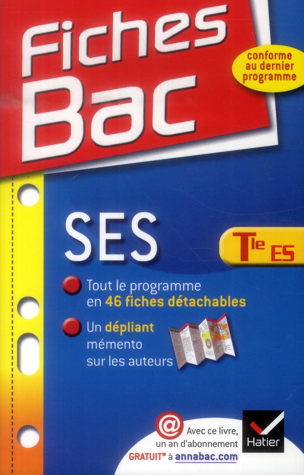 Fiches bac Tome 5 : sciences économiques et sociales ; terminales ES