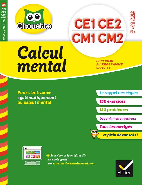 Chouette entraînement : calcul mental ; du ce1 au cm2