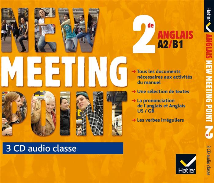 NEW MEETING POINT : anglais ; 2nde ; A2/B1 ; 3 CD-audio pour la classe (édition 2014)