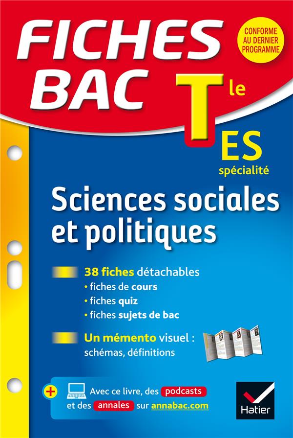 Fiches bac Tome 16 : sciences sociales et politiques ; terminale ES
