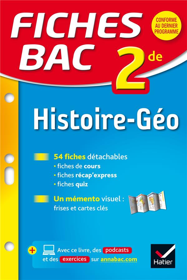 Fiches bac Tome 21 : histoire - géo ; 2nde