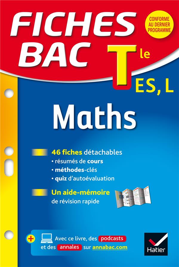 Fiches bac Tome 6 : maths ; terminale ES, L