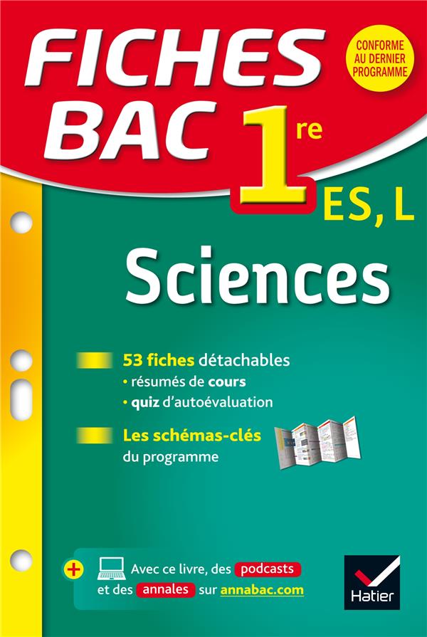 Fiches bac Tome 23 : sciences ; 1ère ES, L