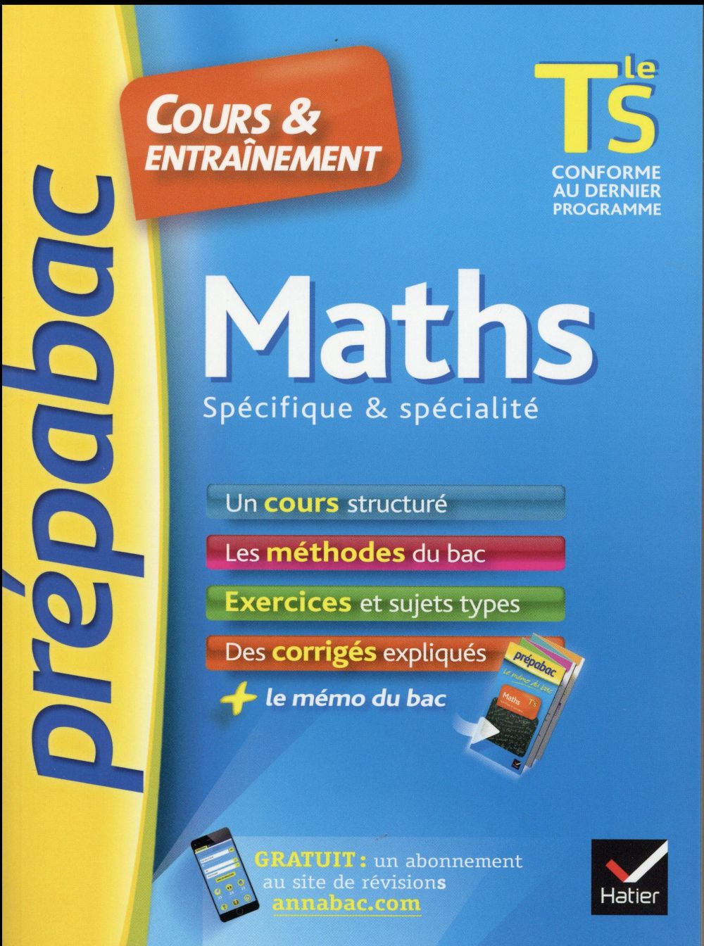 Prépabac cours & entraînement : maths ; terminale S ; enseignement spécifique & spécial