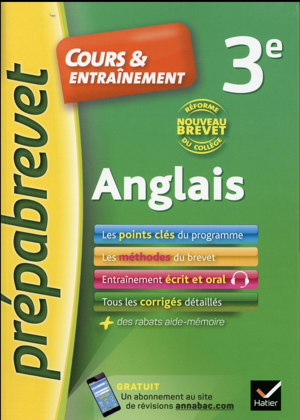 Prépabrevet cours & entraînement : anglais ; 3ème (A2-B1) ; nouveau brevet