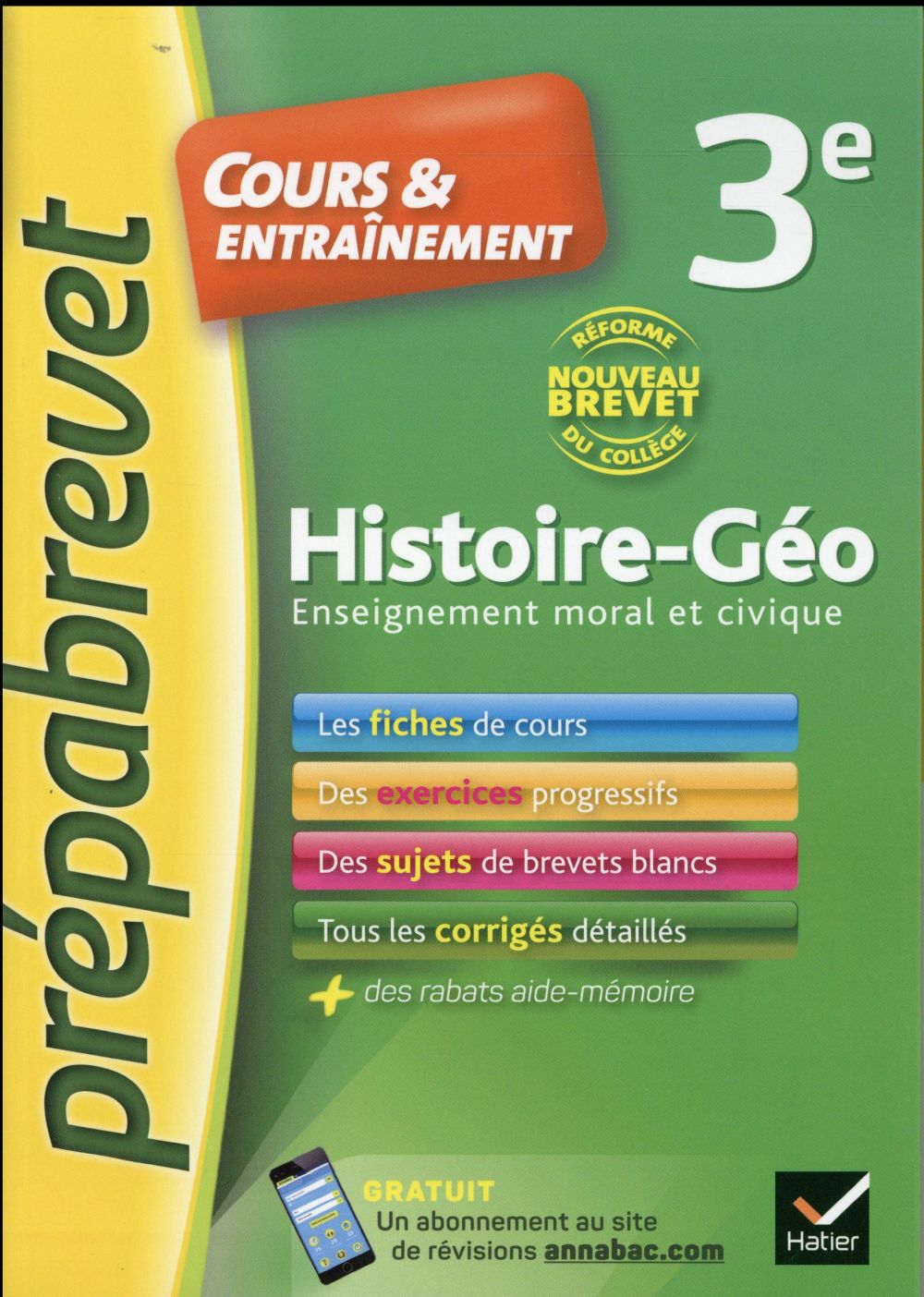 Histoire-géographie EMC ; 3ème ; nouveau brevet