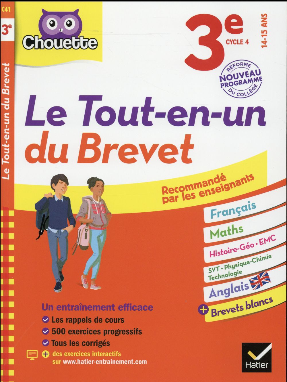 Chouette entraînement : le tout-en-un du brevet ; 3ème