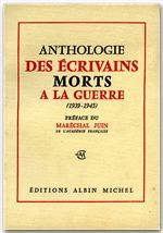 Anthologie des écrivains morts à la guerre, 1939-1945