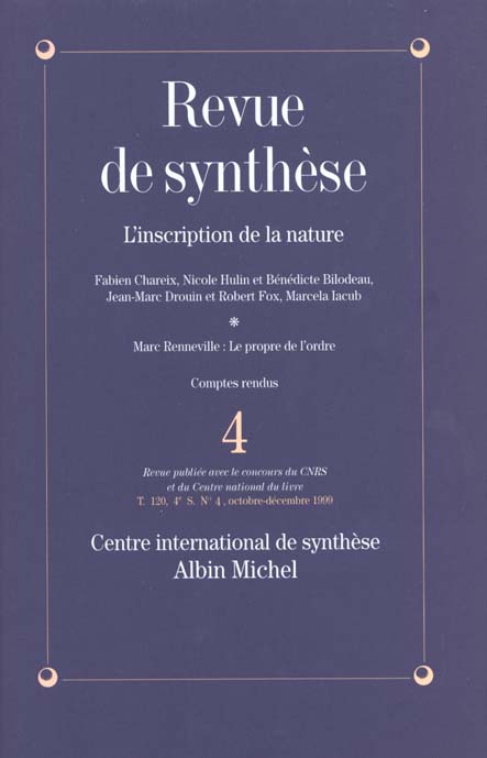 Synthese n.4 ; inscription de la nature