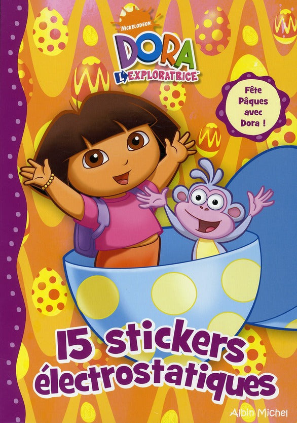 Dora l'exploratrice ; 15 stickers électrostatiques