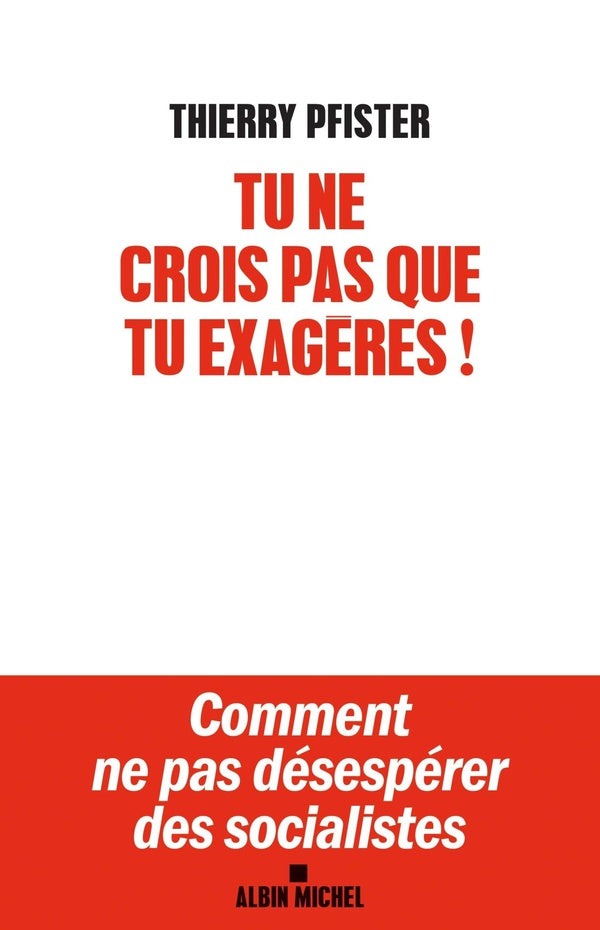 Tu ne crois pas que tu exagères ! ; comment ne pas désespérer des socialistes