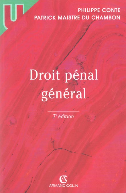 Droit penal general (7e édition)