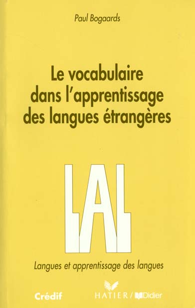 Le vocabulaire dans l'apprentissage des langues etrangeres - livre