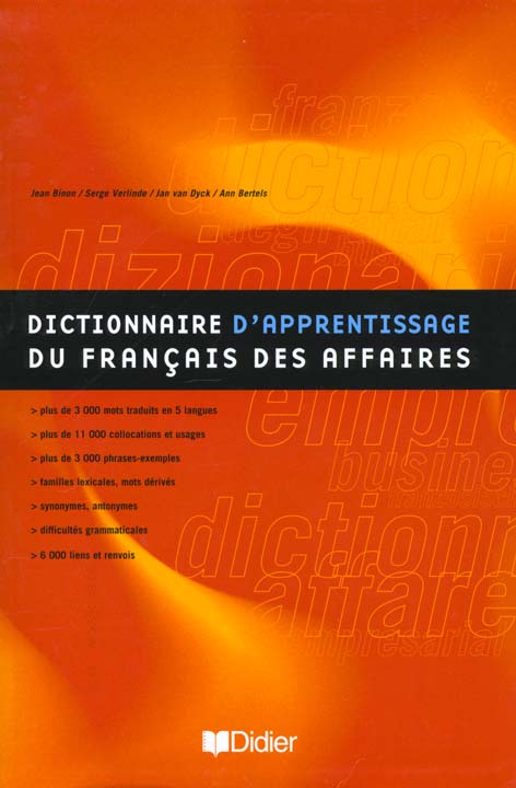 Dafa - dictionnaire d'apprentissage du francais des affaires - livre - d a f a