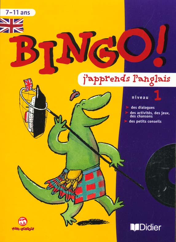 J'apprends l'anglais ; niveau 1 ; cahier + cd audio ; 7/11 ans