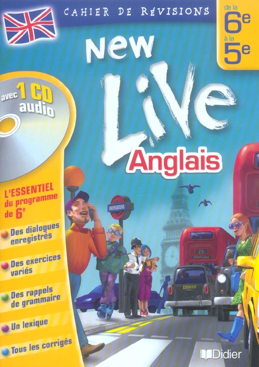 NEW LIVE : anglais ; de la 6ème à la 5ème