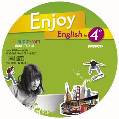 ENJOY ENGLISH IN : 4ème ; pack de 10 cd audio-rom (édition 2008)
