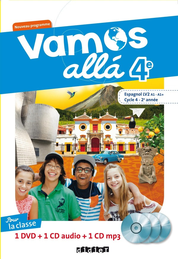 VAMOS ALLA : espagnol ; 4e ; LV2 ; coffret de la classe ; 1 dvd + 1 cd audio + 1 cd MP3
