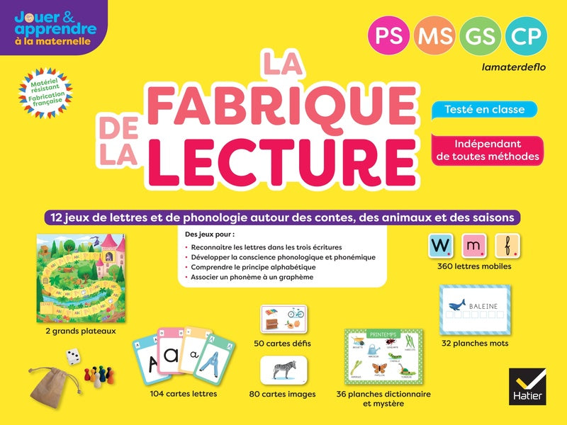 Jouer et apprendre à la maternelle : la fabrique de la lecture ; français ; PS, MS, GS, CP
