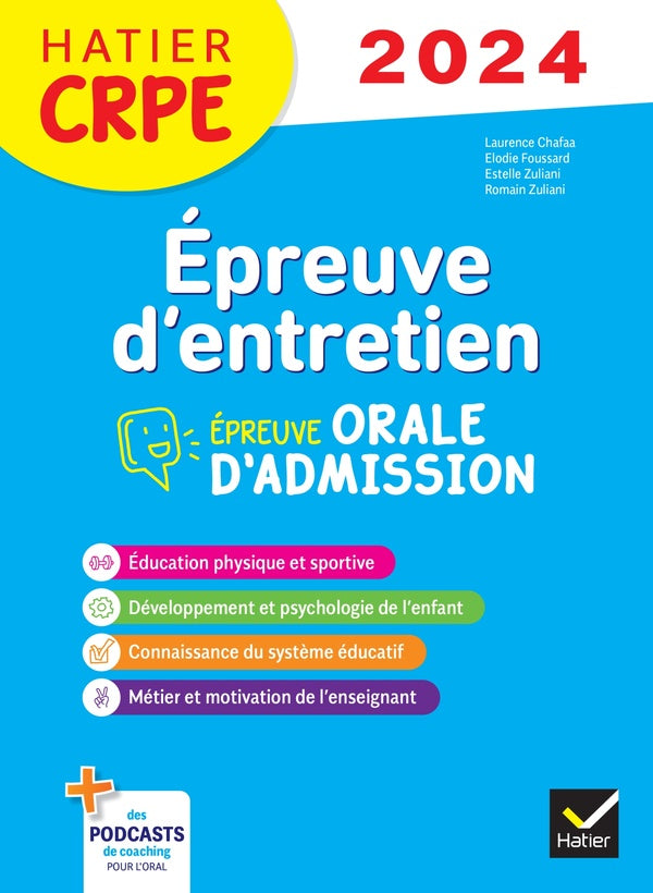 épreuve d'entretien ; CRPE ; épreuve orale d'admission (édition 2024/2025)