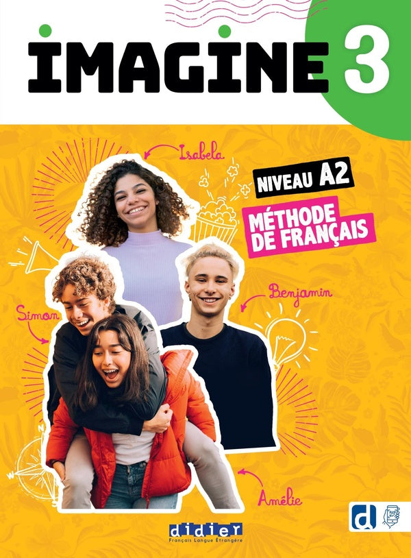 Imagine 3 : FLE ; A2 ; Livre + didierfle.app