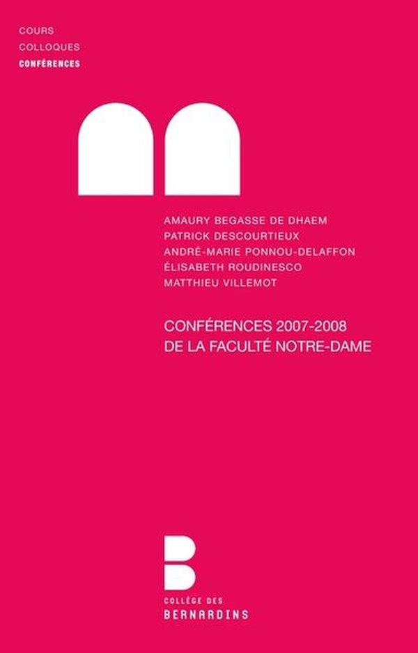 Conferences 2007 / 2008 de la faculte notre-dame