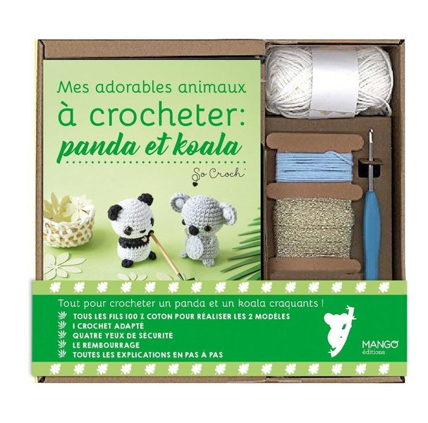 Mes adorables animaux à crocheter : panda et koala