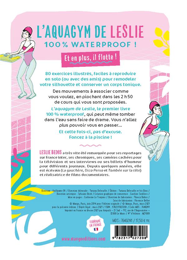 L'aquagym de Leslie ; 100 % waterproof ; 80 exercices toniques !