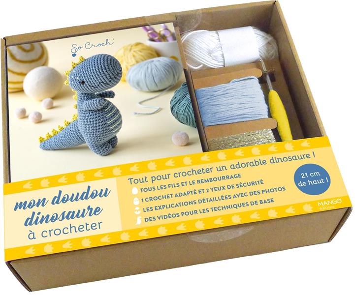 Mon doudou dino à crocheter : tout pour crocheter un adorable dinosaure !