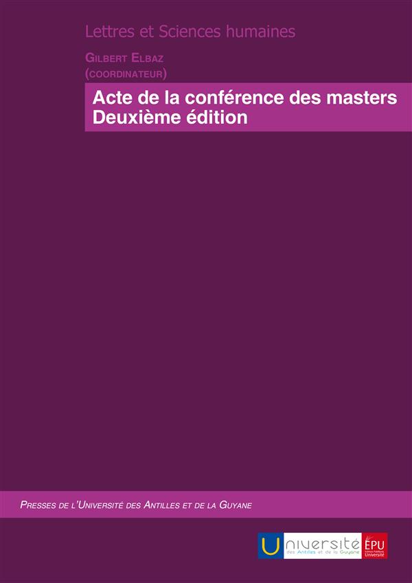 Actes de la conference des masters