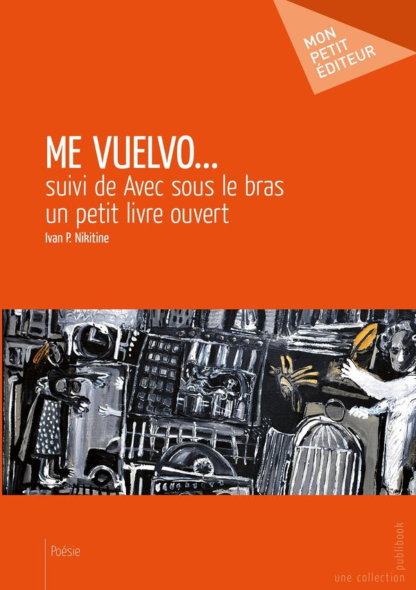 Me vuelvo... ; avec sous le bras un petit livre ouvert