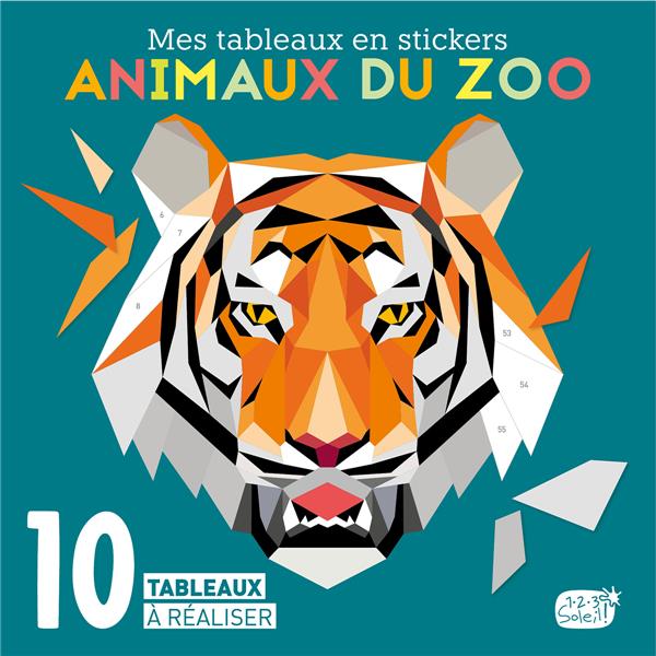 Mes tableaux en stickers : animaux du zoo ; 10 tableaux à réaliser - flash vidéo