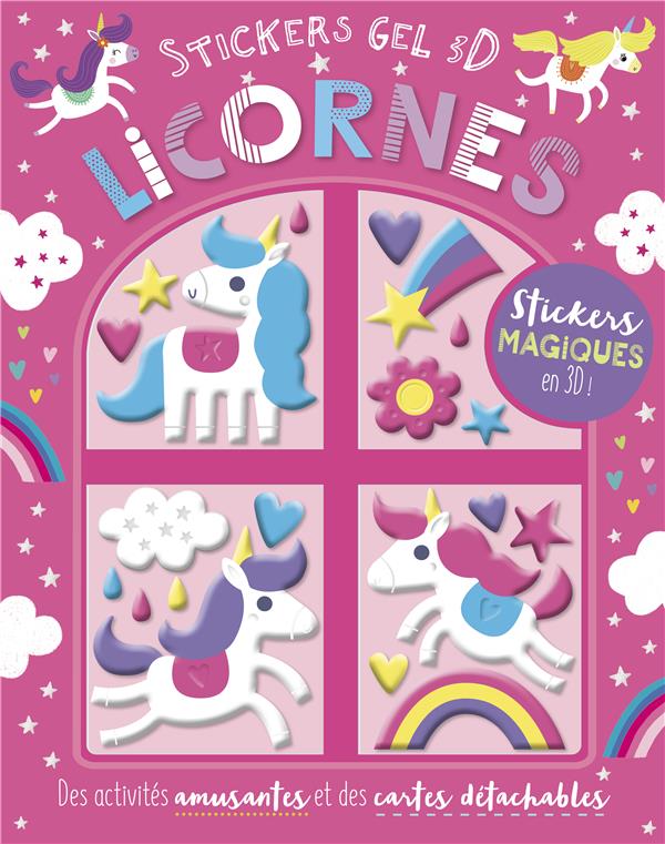 Stickers gel 3D : licornes - flash vidéo