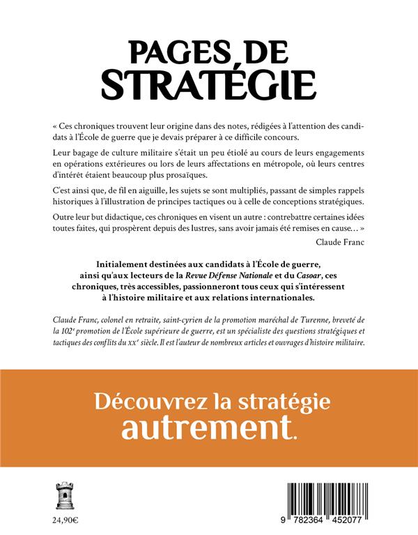 Pages de stratégie : chroniques et articles destinés aux candidats à l'Ecole de Guerre