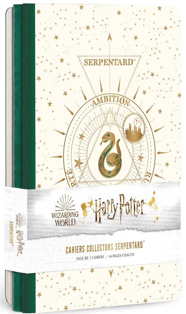 Harry Potter : constellation ; 3 cahiers Serpentard - flash vidéo