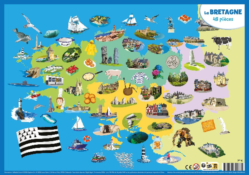 Puzzle 48 pièces : La Bretagne