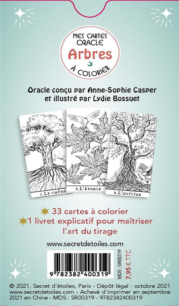Mes cartes oracle : arbres à colorier