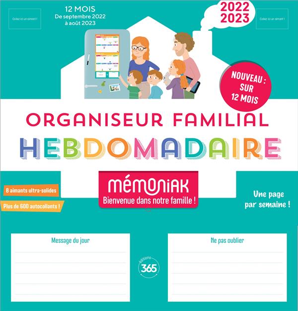 Mémoniak : organiseur familial hebdomadaire : de septembre à août (édition 2022/2023) - flash vidéo
