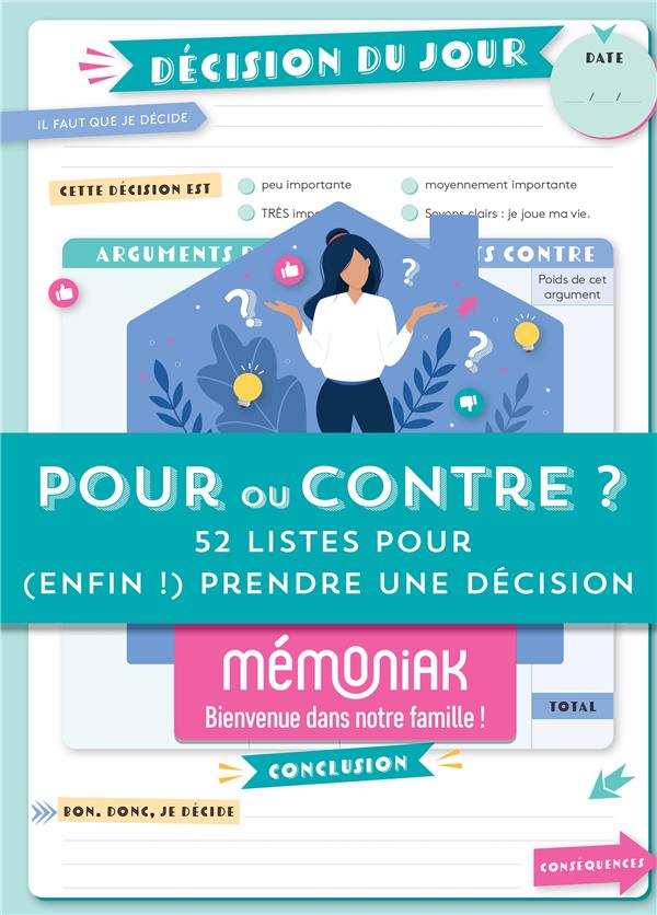 Pour ou contre ? 52 listes pour (enfin !) prendre une décision Mémoniak : bloc aimanté à compléter - flash vidéo