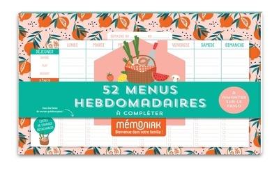 Mémoniak : Bloc aimanté de 52 menus hebdomadaires à compléter
