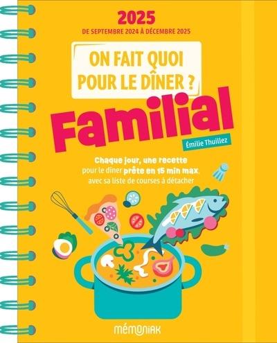 Mémoniak : Agenda familial : On fait quoi pour le dîner ? De septembre à décembre (édition 2024/2025) - flash vidéo